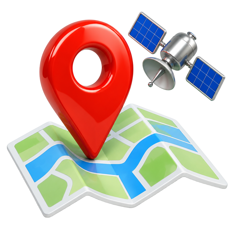 Ilustração 3D de GPS Track