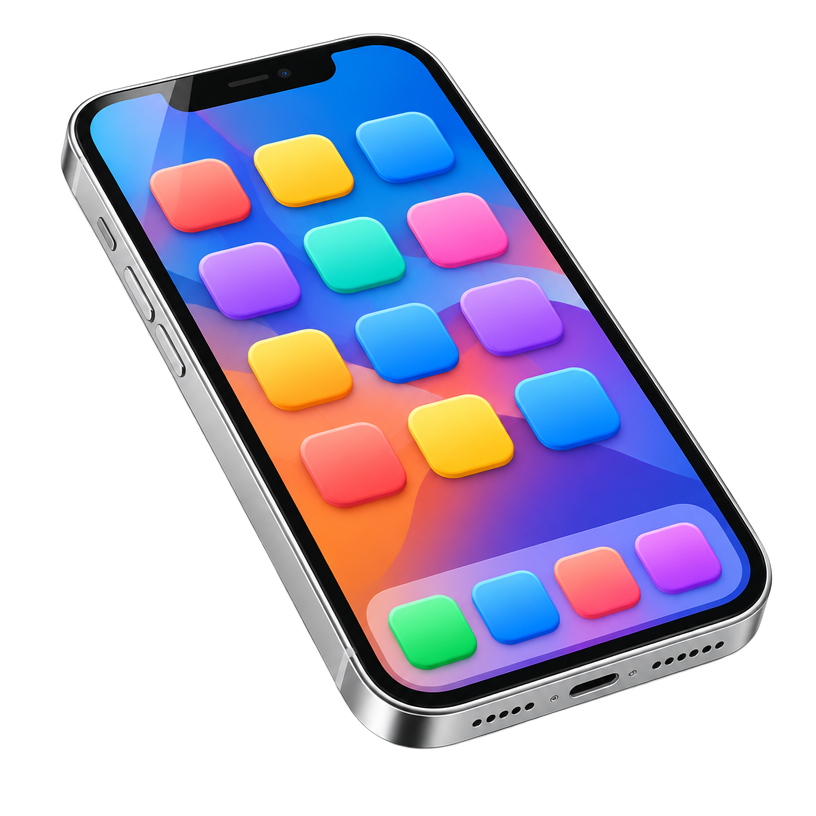 Ilustração 3D de Mobile App